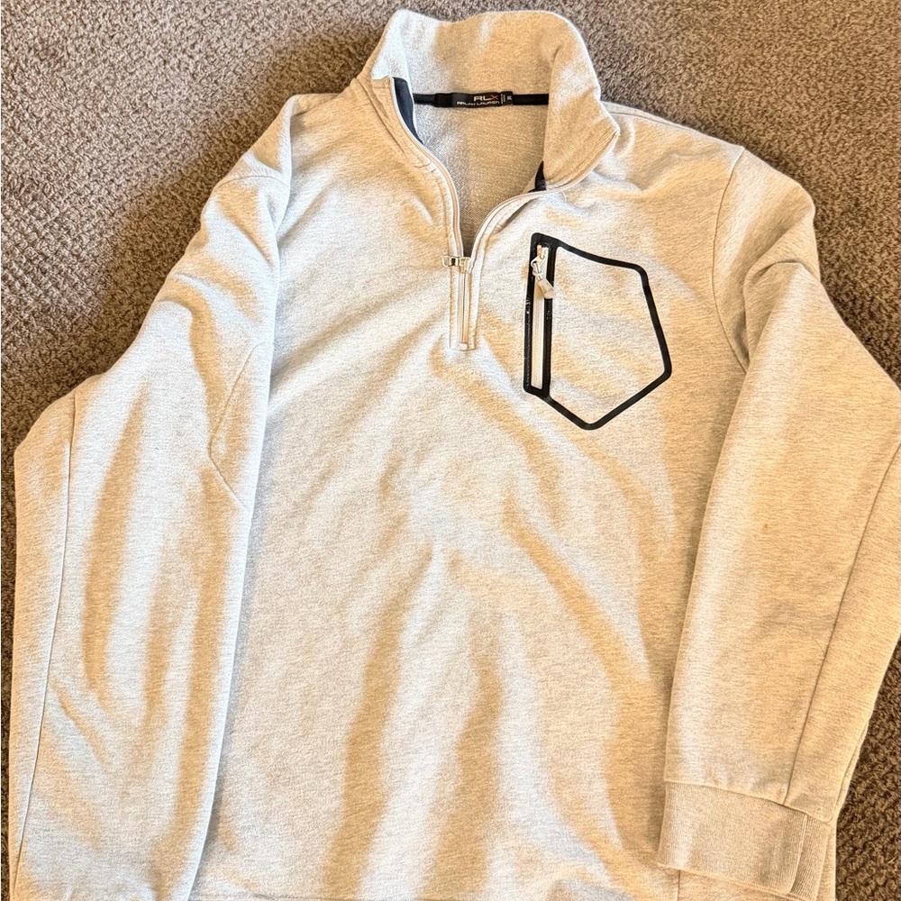 Ralph Lauren Light Gray Zip-Up Sweatshirt